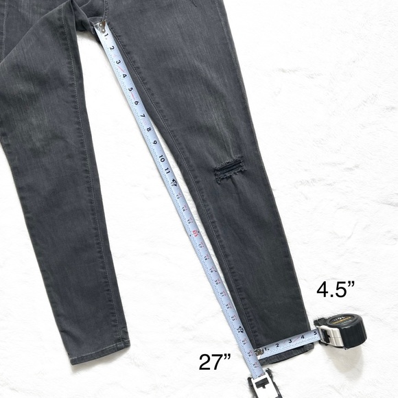 AG Adriano Goldschmied Distressed Gray Super Skinny Ankle Jeans - Picture 12 of 12